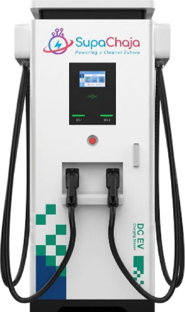 Floor mounted DC fast charger